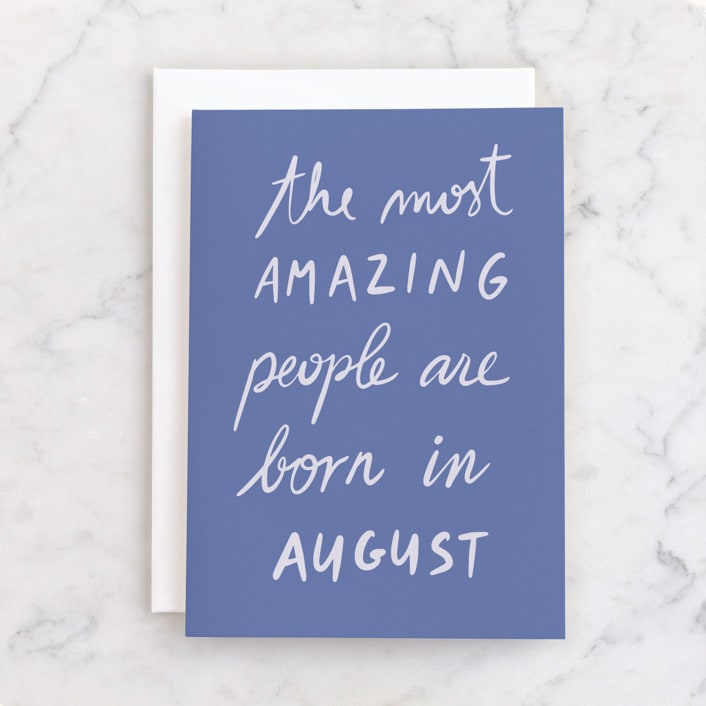 "Awesome January" - Single Greeting Cards in Royal by Maja Cunningham - Front