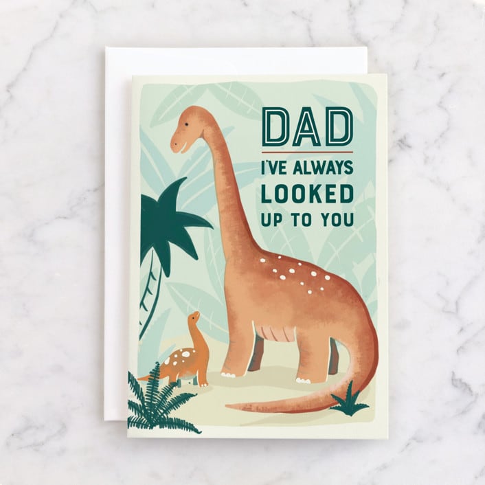 "I've Always Looked Up to You" - Single Greeting Cards in Sienna by Rachael Pietsch - Front