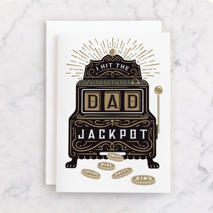 "Jackpot Father's Day" - Single Greeting Cards in Ink by Paper Sun Studio - Front