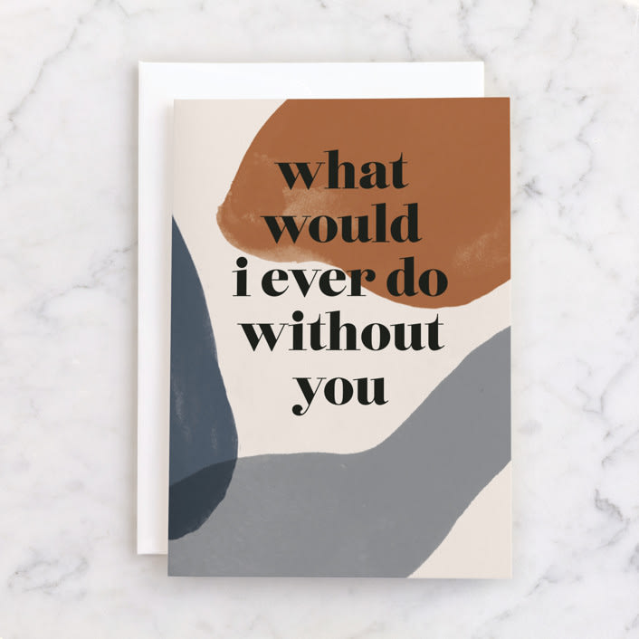"Not without you" - Single Greeting Cards in Stone by Creo Study - Front