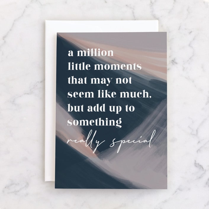 "My life with you" - Single Greeting Cards in Navy by Creo Study - Front