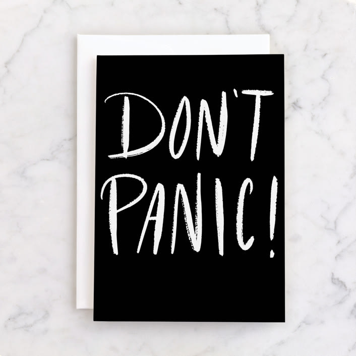 "Panic" - Single Greeting Cards in Ink by Wildflower Paper Company - Front