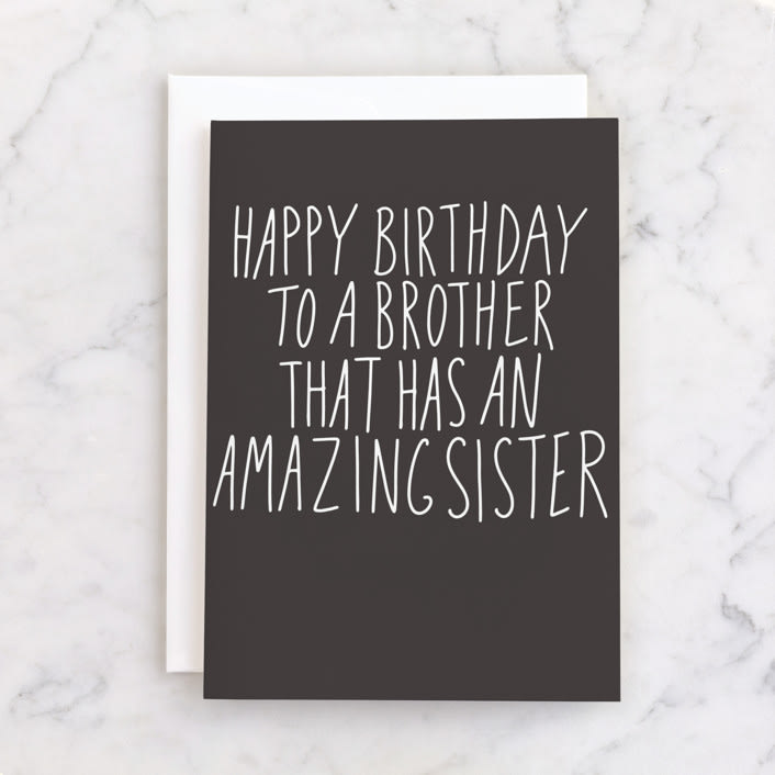 "lucky brother" - Single Greeting Cards in Slate by Wildflower Paper Company - Front
