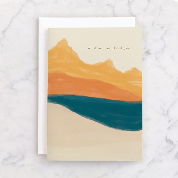 "The Journey" - Single Greeting Cards in Desert by Adelyn T. - Front