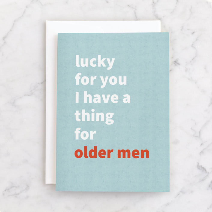 "Lucky For You" - Single Greeting Cards in Baby Blue by Liz Taylor Creative - Front