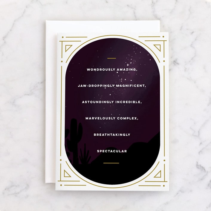 "Highlights" - Single Greeting Cards in Midnight by Tanya Lee of Frooted Design - Front