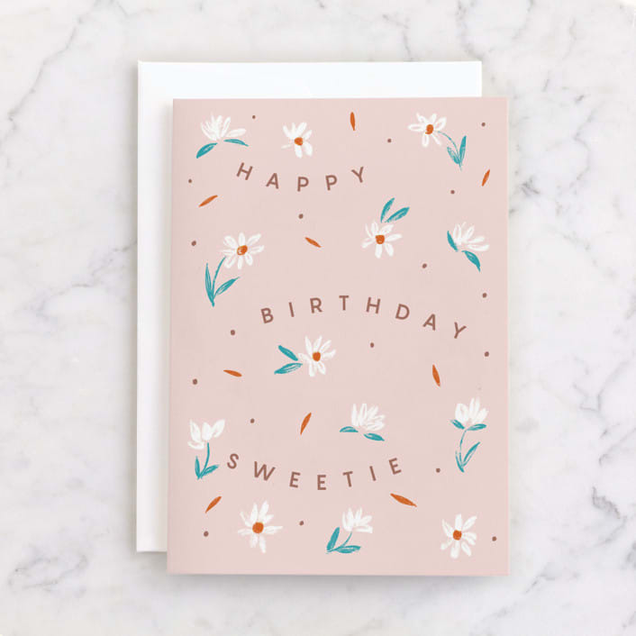 "sweetie" - Single Greeting Cards in Rose by Yaling Hou Suzuki - Front