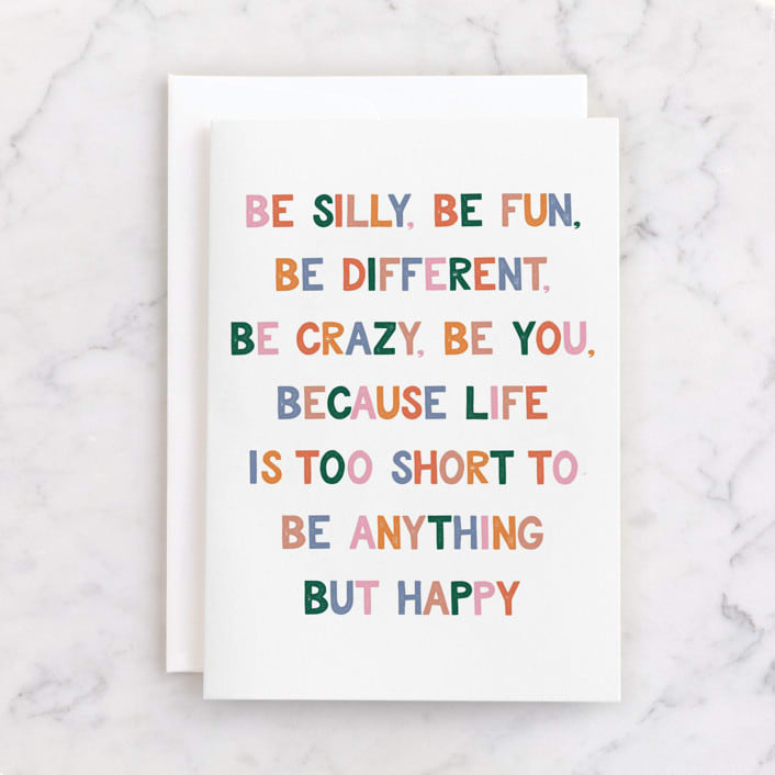 "Self love" - Single Greeting Cards in Citrus by Emanuela Carratoni - Front