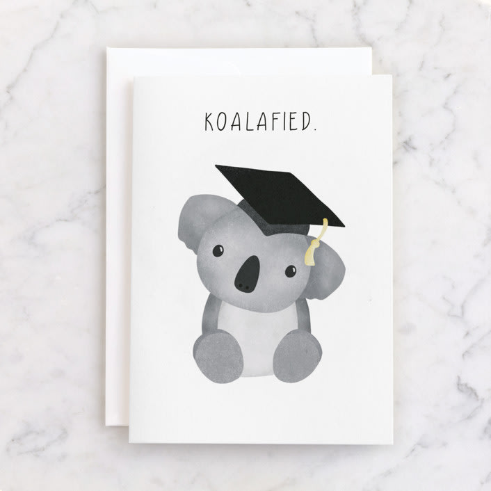 "Koalafied" - Single Greeting Cards in Ink by Leanne Friedberg - Front