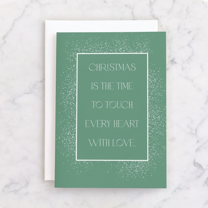 "Christmas is the time for love" - Single Greeting Cards in Cypress by Benita Crandall - Front