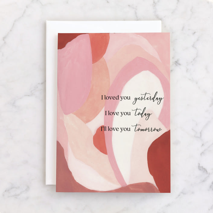 "Full of heart" - Single Greeting Cards in Rose by Eunmee Studio - Front