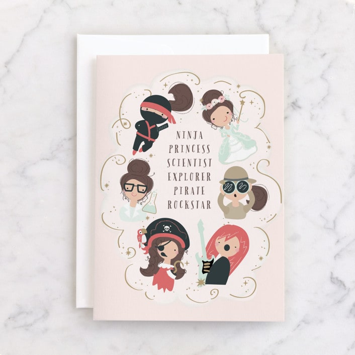 "Boundless Love" - Single Greeting Cards in Beige by Itsy Belle Studio - Front