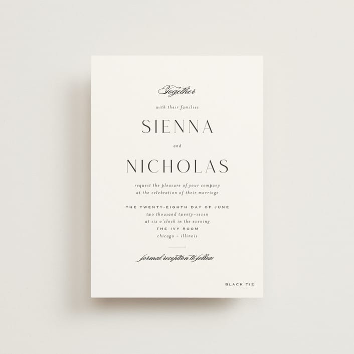 "More Than Words" - Wedding Invitations in Bridal White by Design Lotus - Front