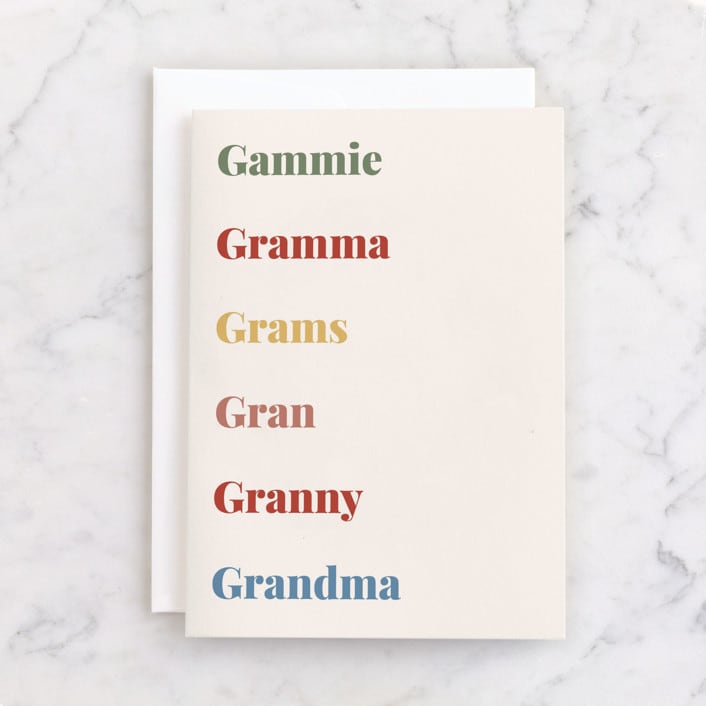 "Gammy love" - Single Greeting Cards in Colorful by Carlota Lo - Front