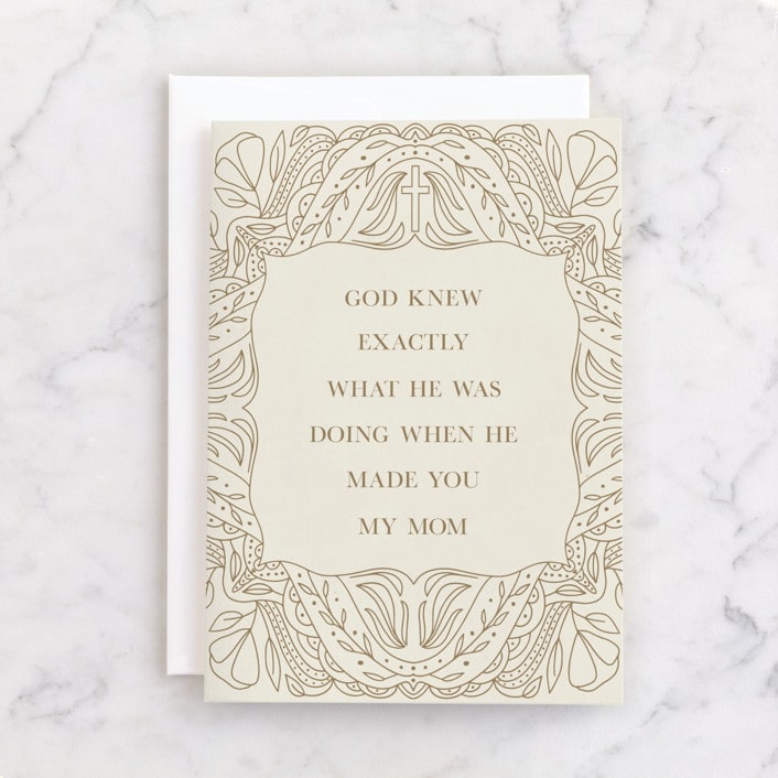 "Exact Mom" - Single Greeting Cards in Kraft by Ashlee Townsend - Front