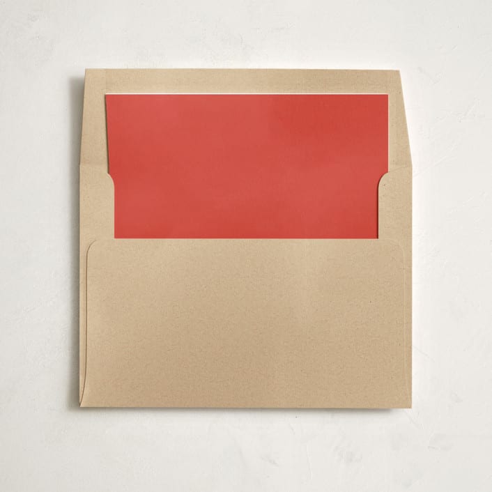 "Red Liner" - Slip-In Envelope Liners in Stocking by Minted - Liner in envelope