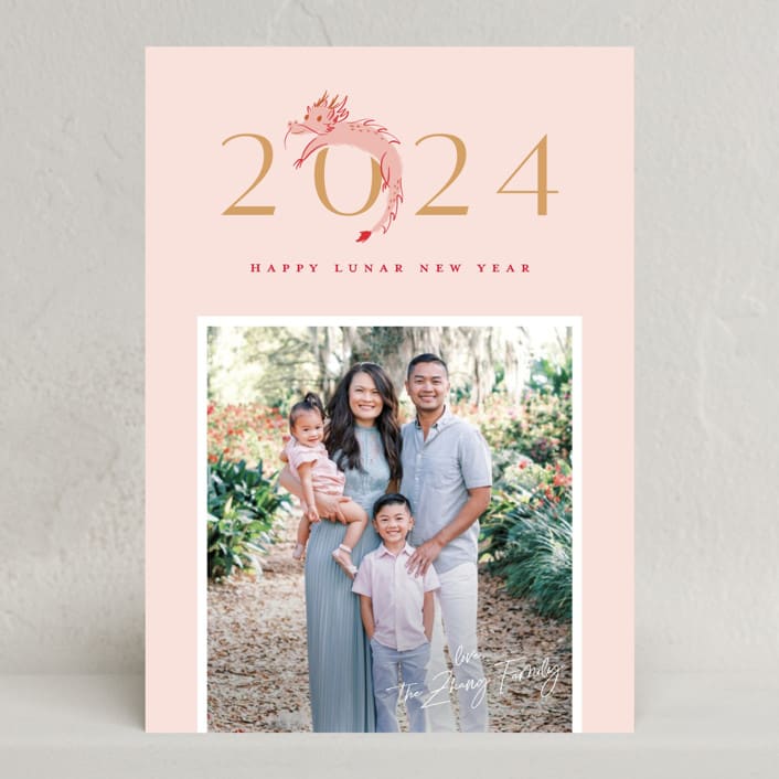 "Little Dragon Lunar New Year" - Lunar New Year Cards in Tulip by Jackie Crawford - Front