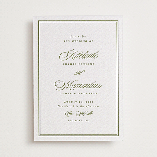 museo Letterpress Wedding Invitations by Ellen Schlegelmilch | Minted