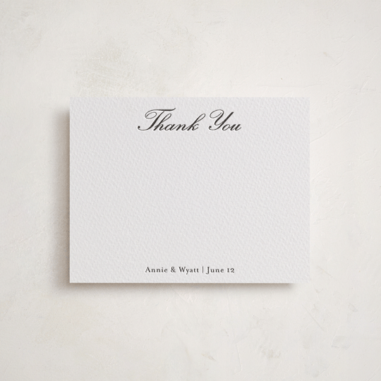 "Finely" - Personalized Stationery Cards in Soft Black by Ani Somi - Front