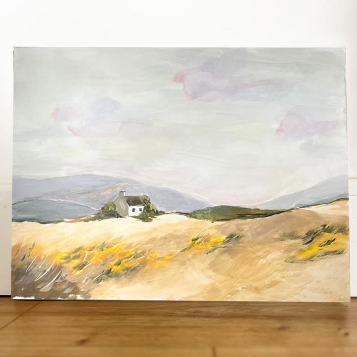 "Echoes of the Horizon" - Original Painting in brown by Lucrecia Caporale