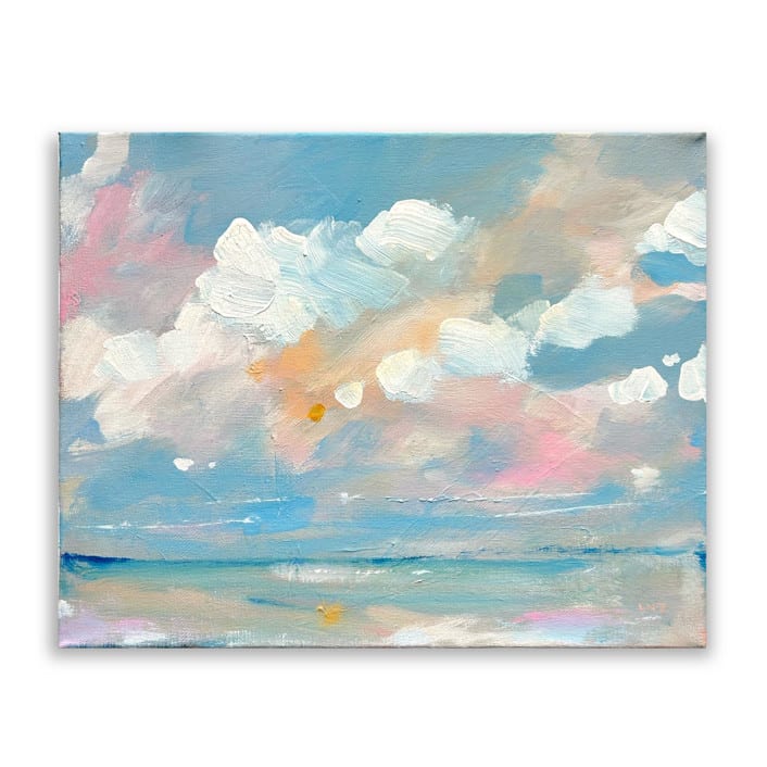 "Turquoise Beach" - Original Painting in multicolor by Lindsay Megahed