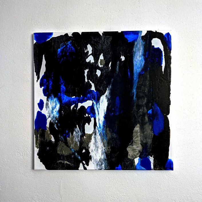 "Yesterday" - Original Painting in blue by Carrie Cantwell