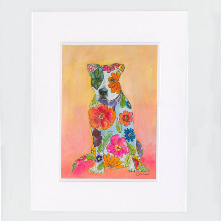 "Daisy" - Original Painting in multicolorassorted-colors by CONNIE COLLUM