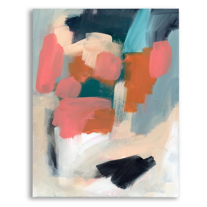 "Orange Abstract" - Original Painting in multicolor by Lindsay Megahed