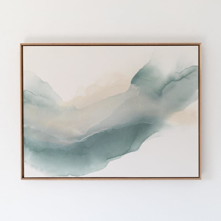 "Held By The Light" - Original Painting in green by Rebecca King