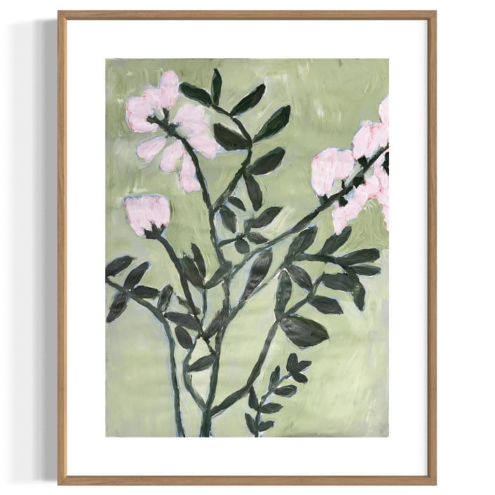 "“Abide and Flourish” – Framed Original Painting on Paper" - Original Painting in multicolor by Sarah Mankin