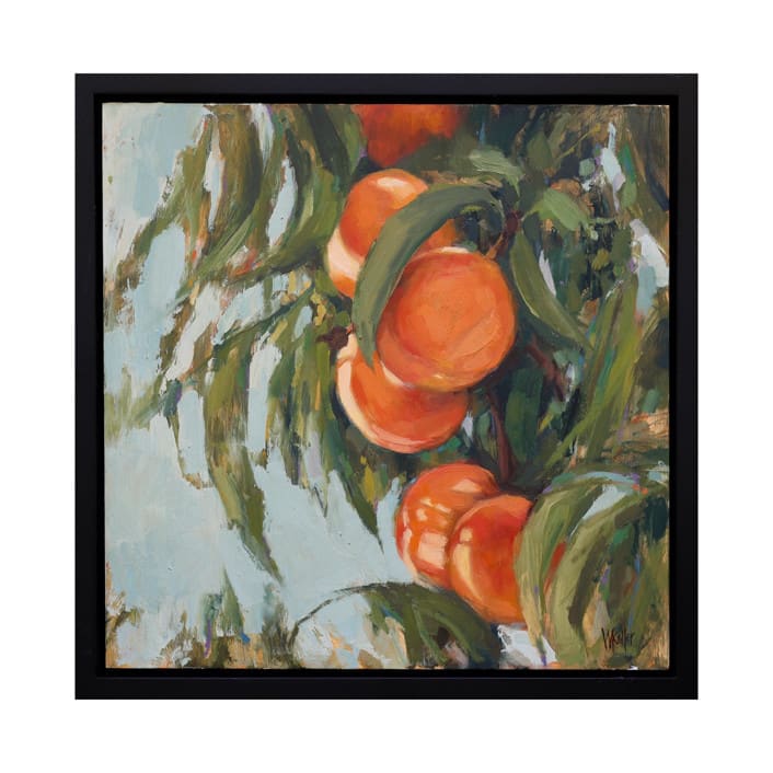 "Orange Tree" - Original Painting in orange by Wendy Keller
