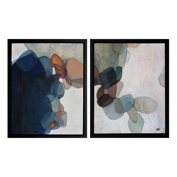 "Echoes in Blue" - Original Painting in blue by Wendy Keller