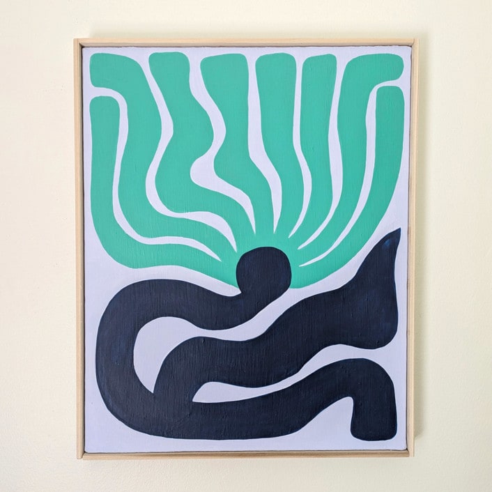 "Sea Bloom - Original Acrylic Painting" - Original Painting in multicolor by Kate Sowinski