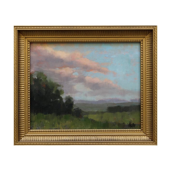 "Heber Camp" - Original Painting in green by Wendy Keller