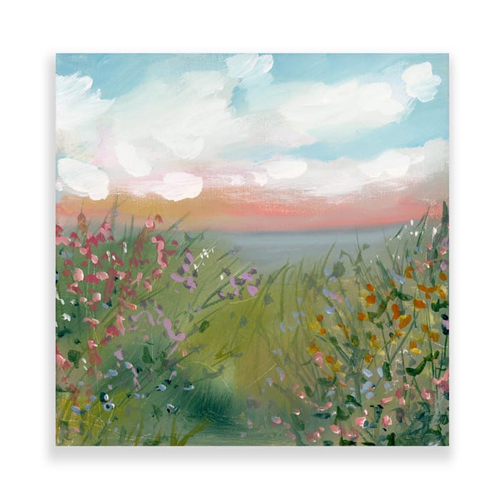 "Rainbow Prairie" - Original Painting in multicolor by Lindsay Megahed