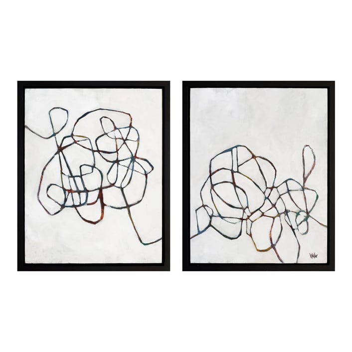 "Entangled" - Original Painting in black by Wendy Keller