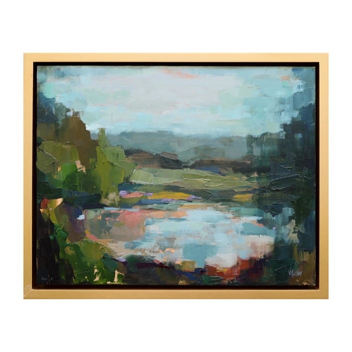 "Tropics" - Original Painting in green by Wendy Keller