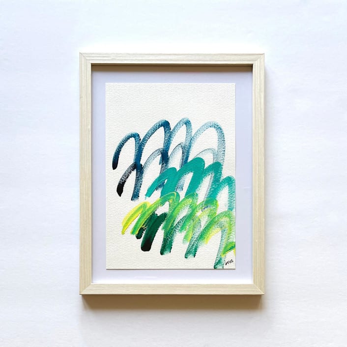 "Arbor" - Original Painting in green by bari wieselman schulman