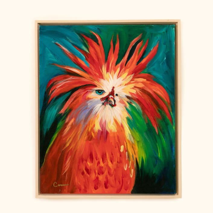 "Redford" - Original Painting in multicolorassorted-colors by CONNIE COLLUM