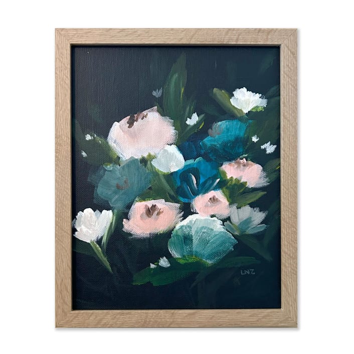 "Winter Floral" - Original Painting in multicolor by Lindsay Megahed