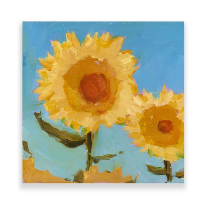 "Sunflower Square" - Original Painting in yellow by Lindsay Megahed