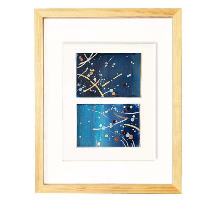 "Blue Kimono" - Original Painting in blue by AlisonJerry