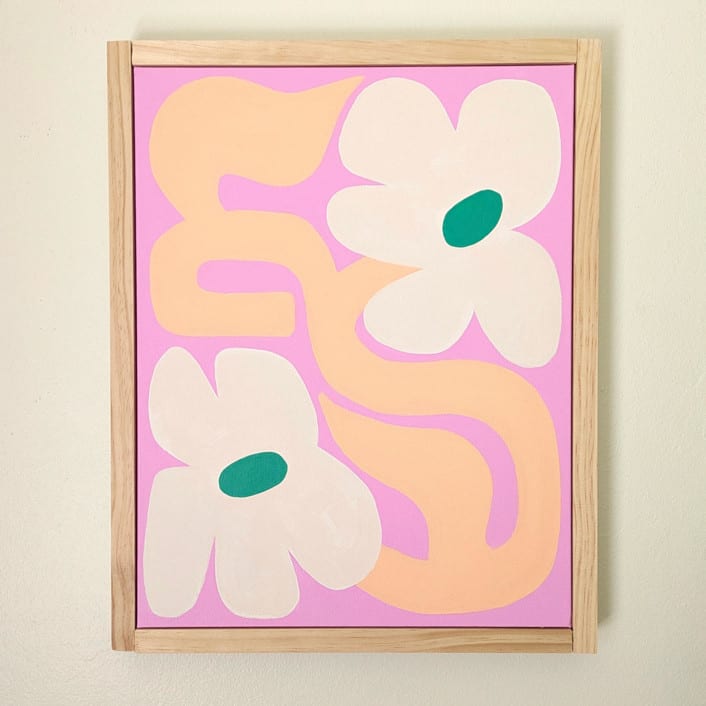 "Joyful Blooms - Original Acrylic Painting" - Original Painting in multicolor by Kate Sowinski