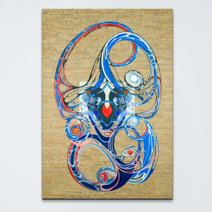 "AI.Distraction" - Original Mixed Media in multicolor by Nerea Azanza