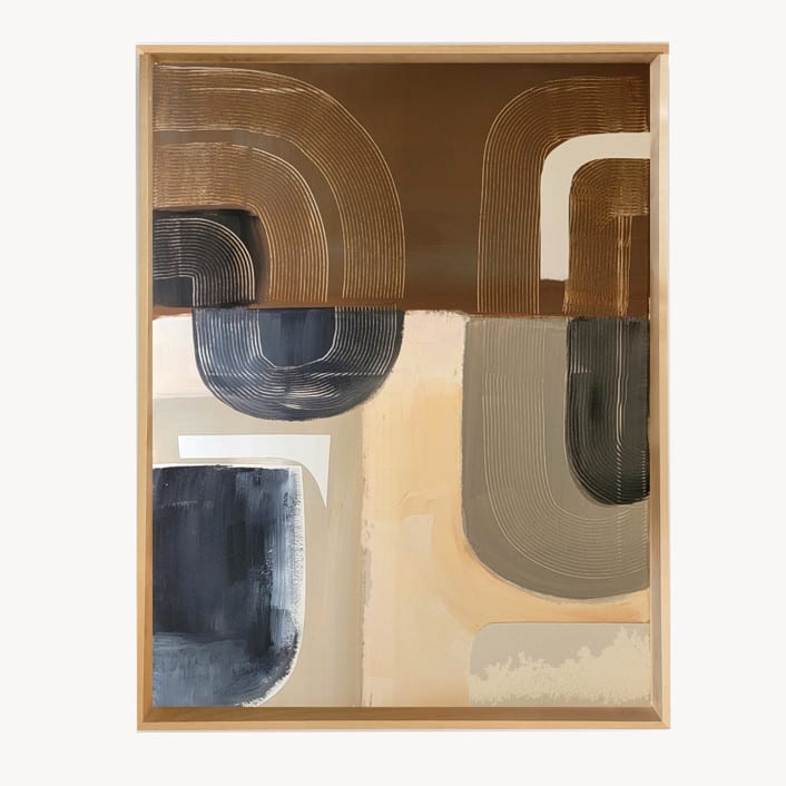 "Rumba l" - Original Mixed Media in brown by AlisonJerry