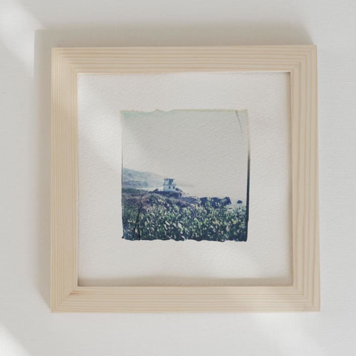 "pacific coast highway I" - Original Mixed Media in blue by Kamala Nahas