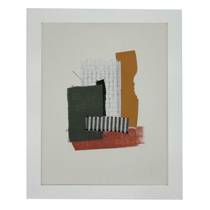 "Textile No 11" - Original Mixed Media in green by Pippin Schupbach