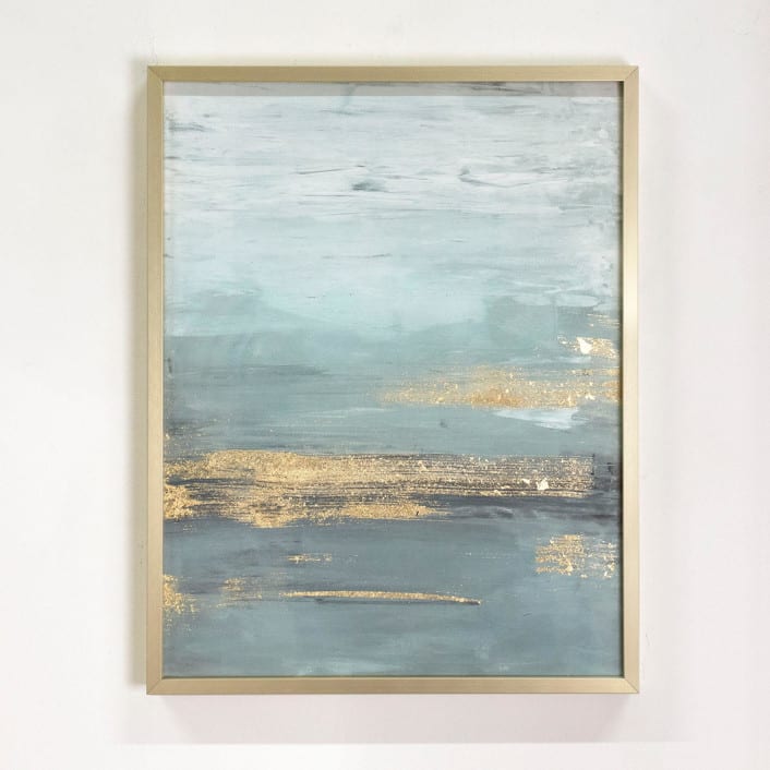 "Luminous - Embellished Print" - Original Mixed Media in green by Julia Contacessi
