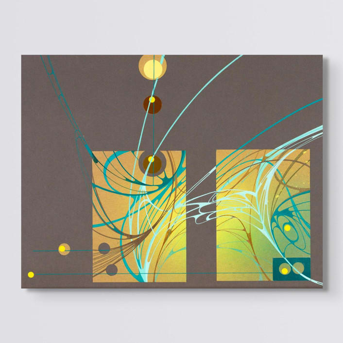 "ON 2" - Original Mixed Media in multicolor by Nerea Azanza