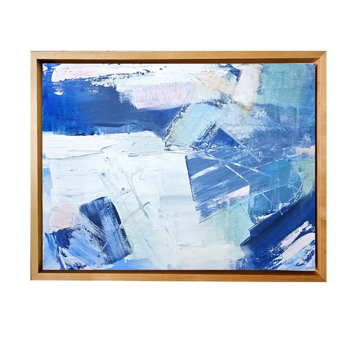 "Transparency II" - Original Mixed Media in blue by AlisonJerry